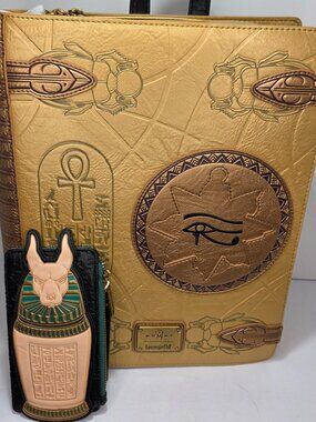 Loungefly The Mummy Book Of The Living Amun-ra And Cardholder Wallet NWT